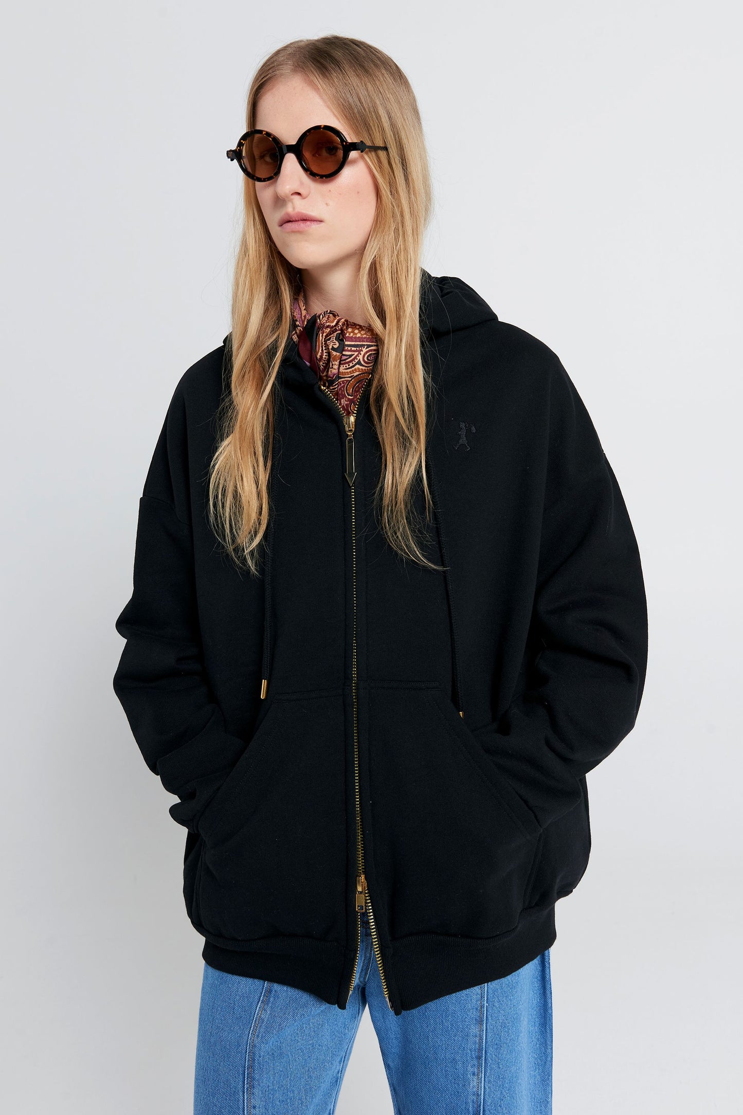 Runaway Unicorn Oversized Hoodie Black/Gold