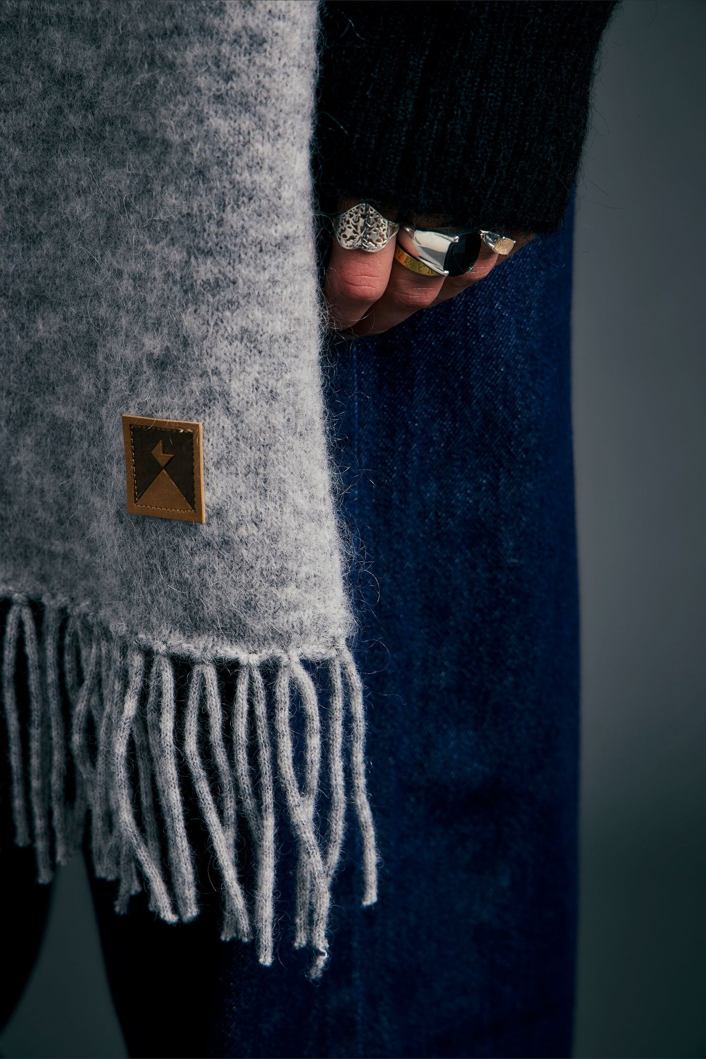 Willow Scarf Grey Marle