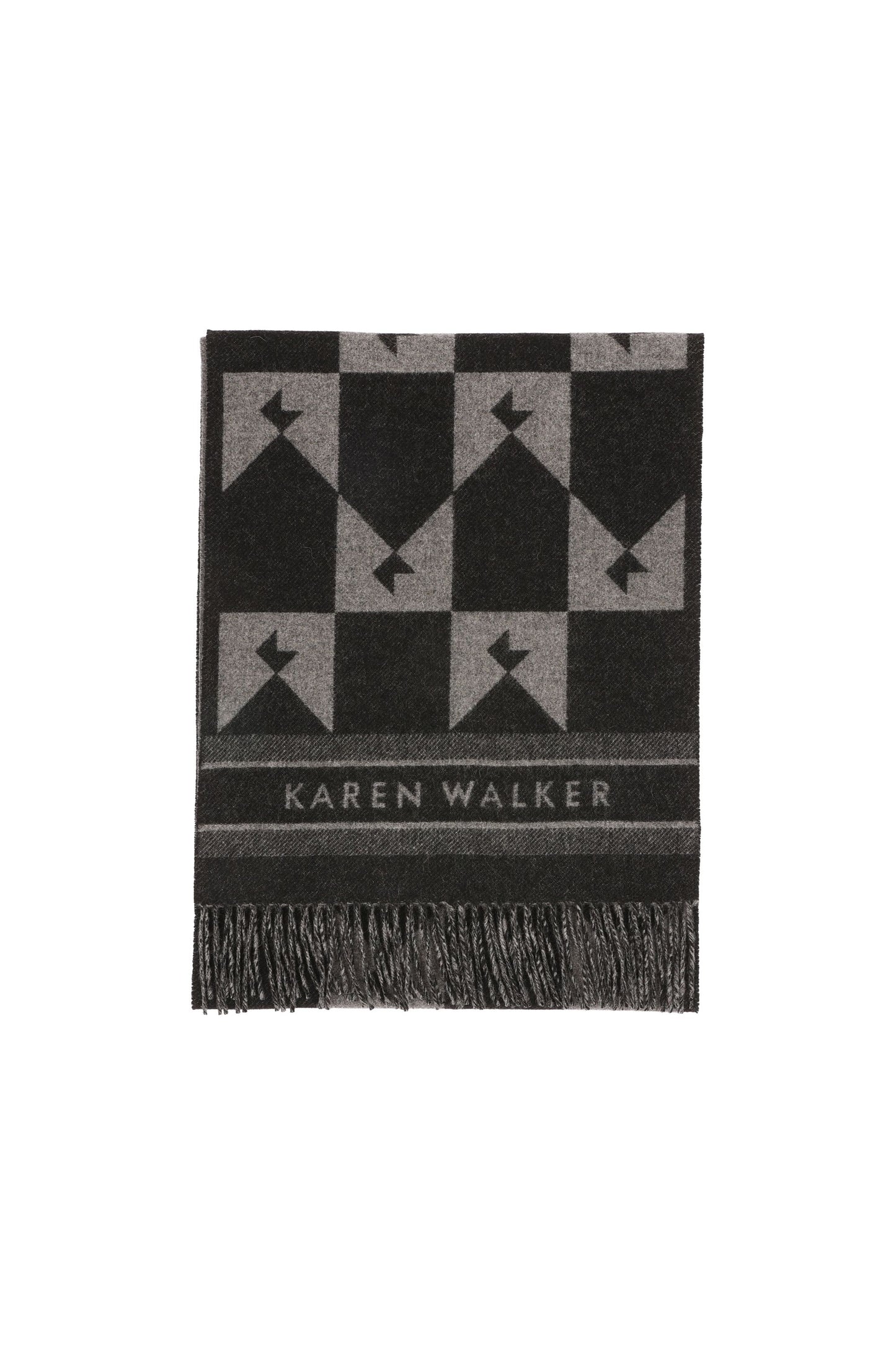 Monogram Jacquard Scarf Black/Grey