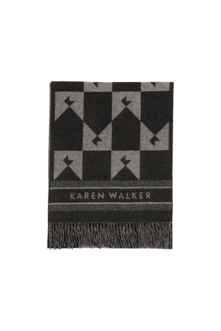 Monogram Jacquard Scarf Black/Grey