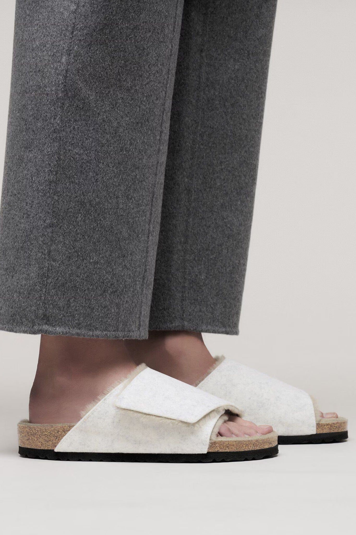 Solana Felt Shearling Regular Fit Oyster