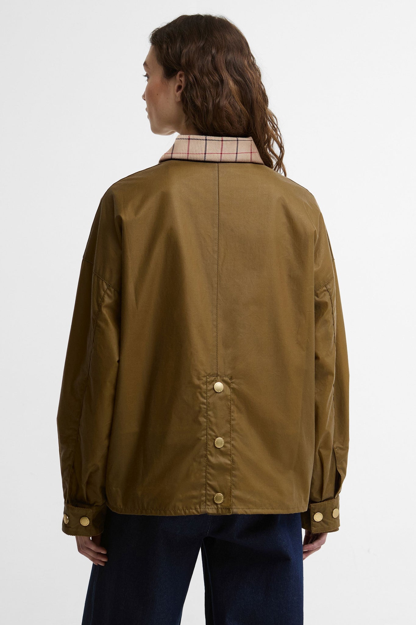 Launton Wax Jacket Sand/Beige Tattersall