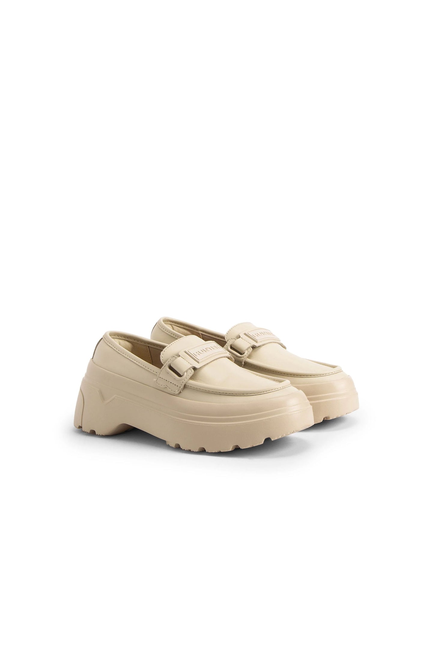 Refined Explorer Flatform Loafer Canvas Cream
