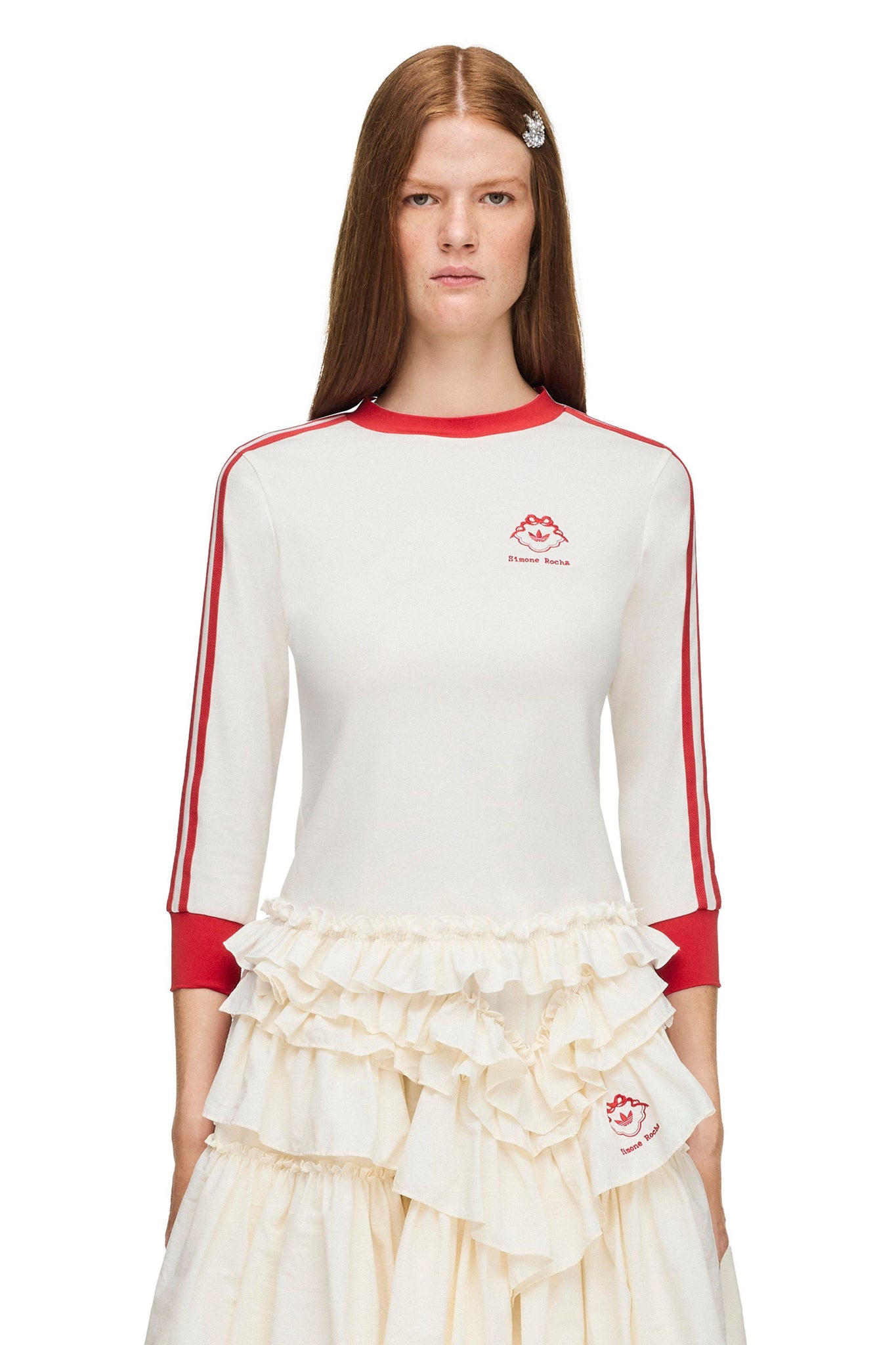 Simone Rocha Long-Sleeve Top Chalk White