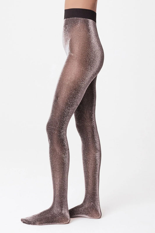 Tora Shimmery Tights Mauve/Silver
