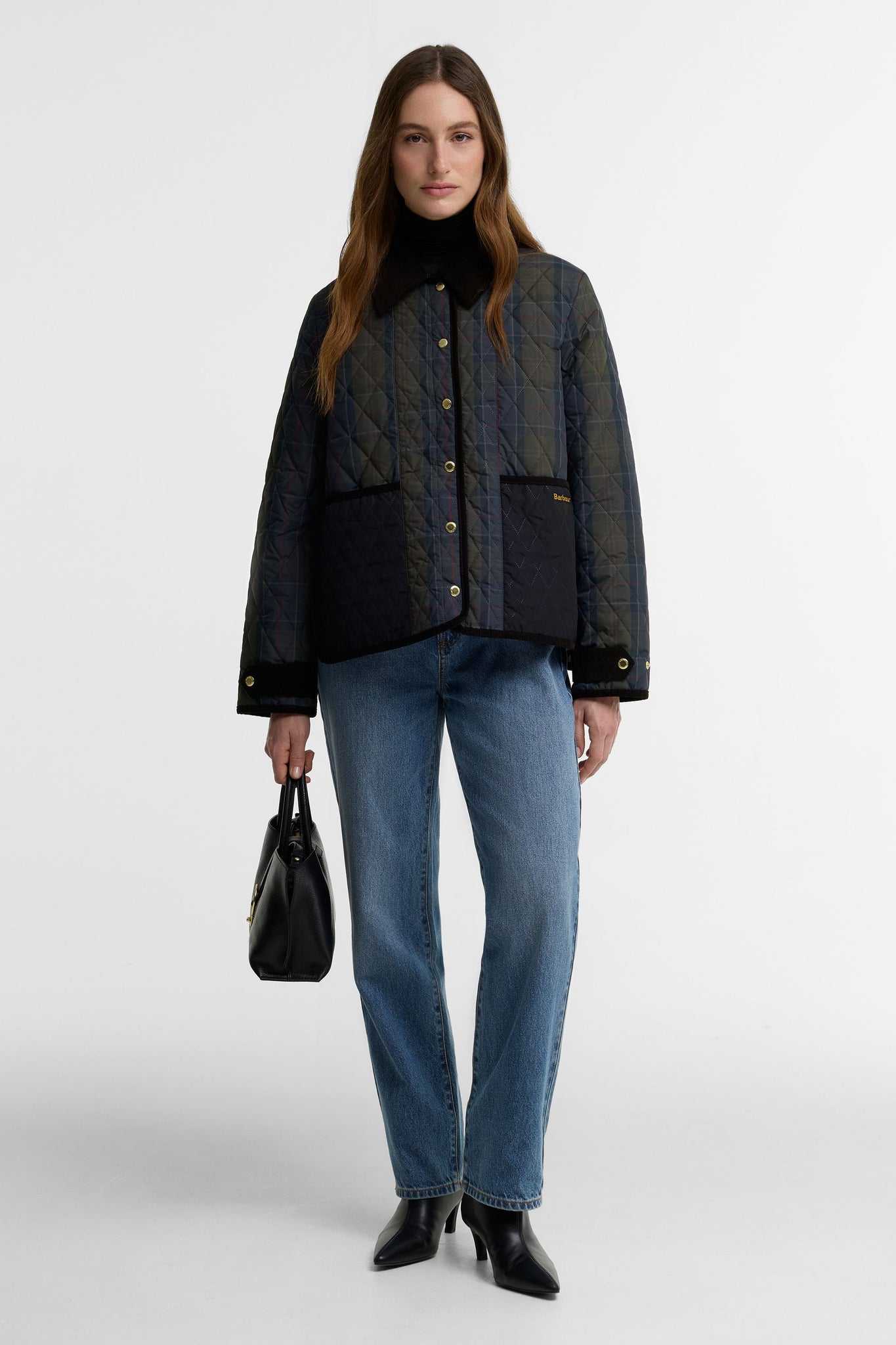 Ainsdale Checked Quilted Jacket Shadow Classic