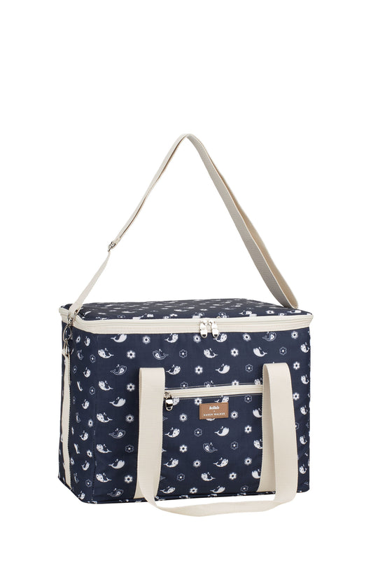 Picnic Bag Floral Whale Navy