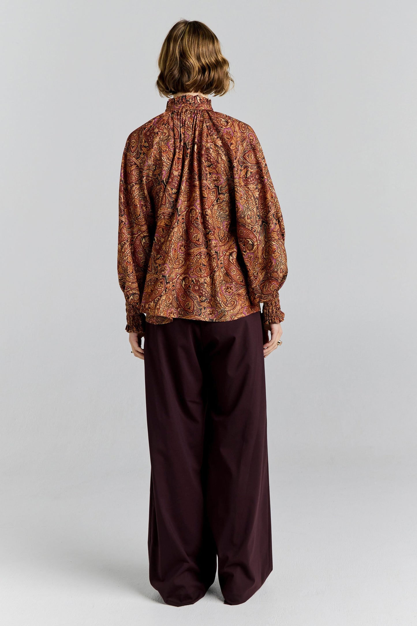 Province Blouse Burgundy Multi