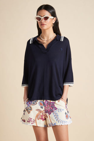 Relax Knit Polo Navy