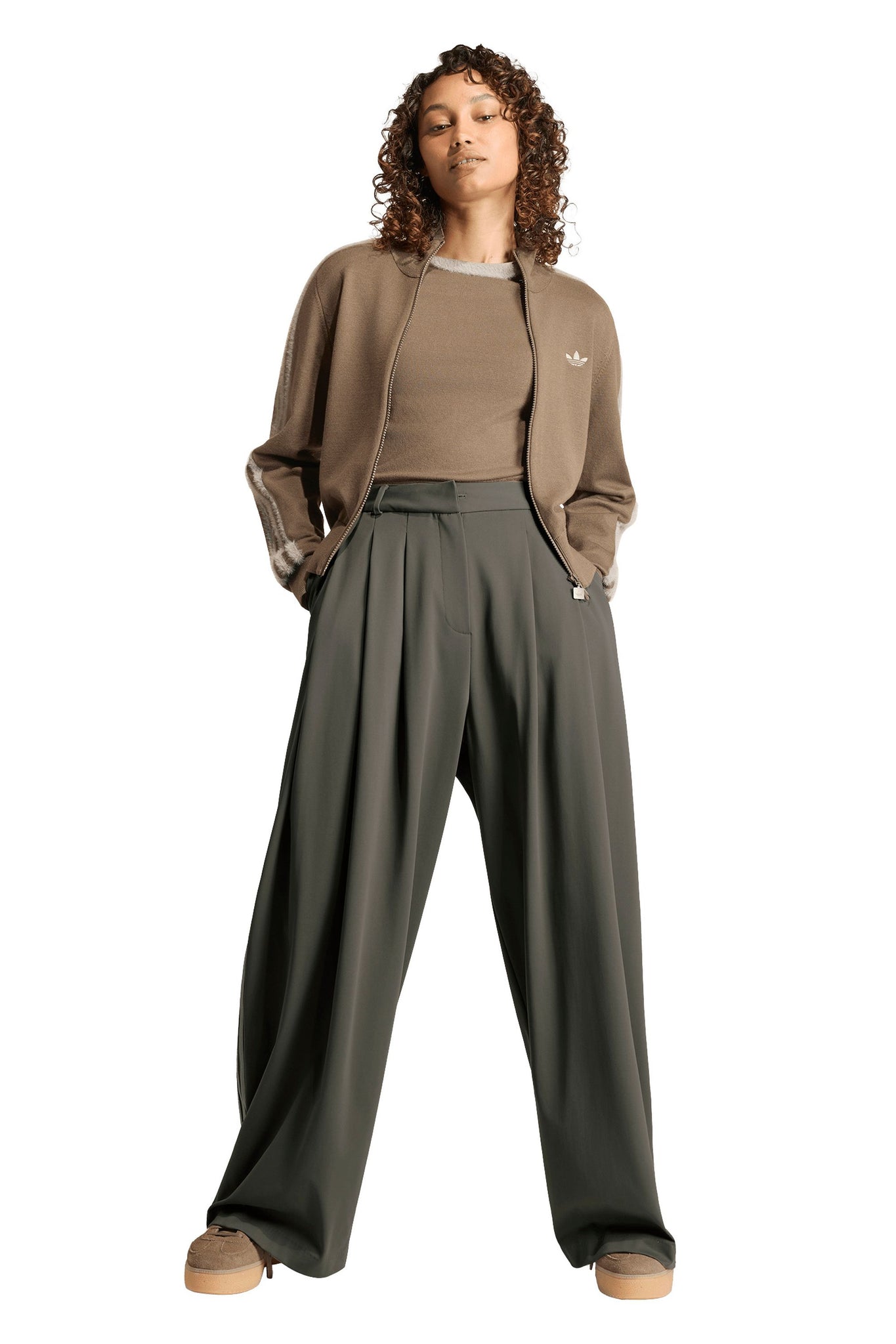 Pleated Pant Branch/Silver Pebble