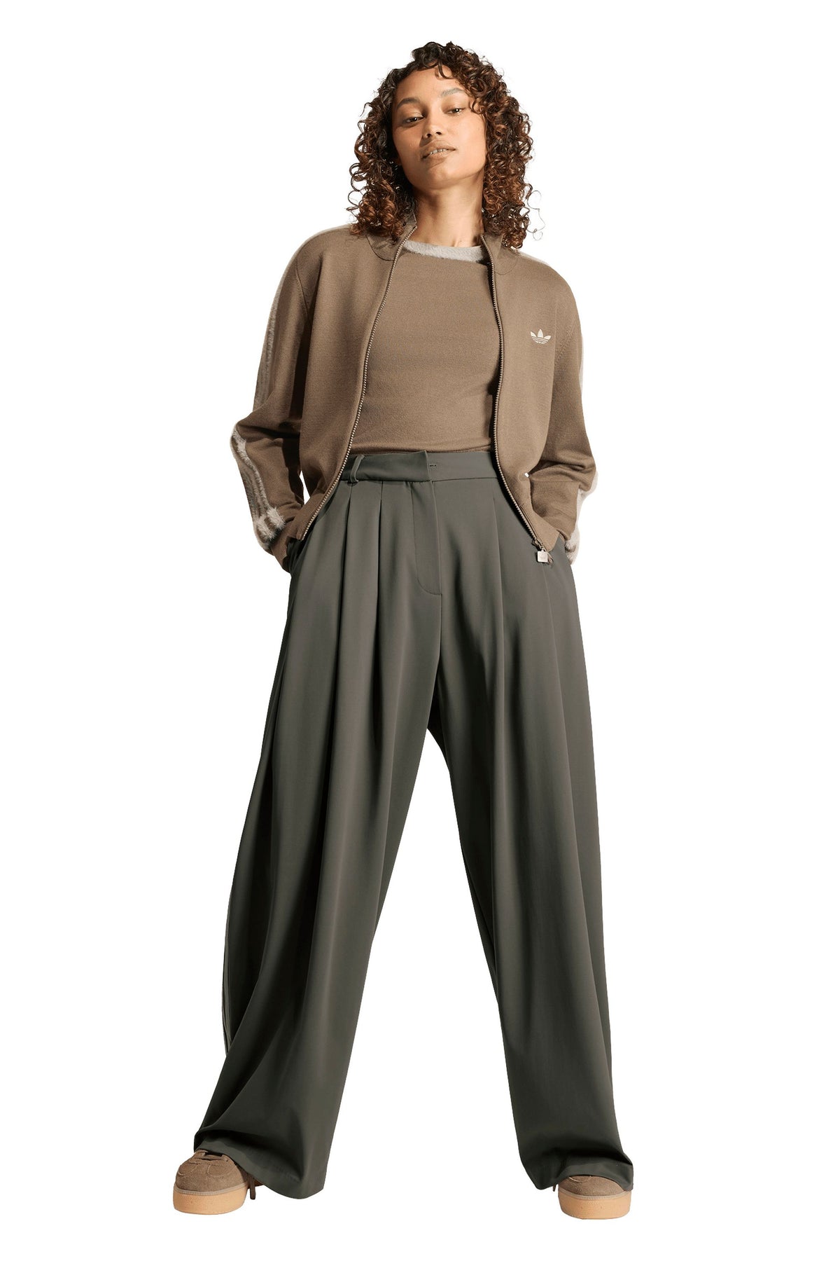 Pleated Pant Branch/Silver Pebble