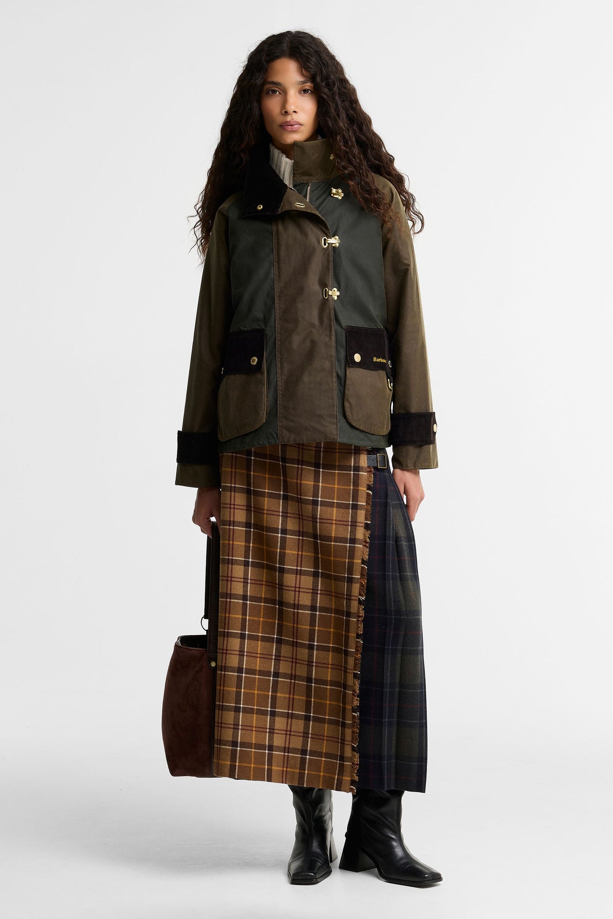 Hazelwood Wax Jacket Beech/Fern/Mixed Tartan