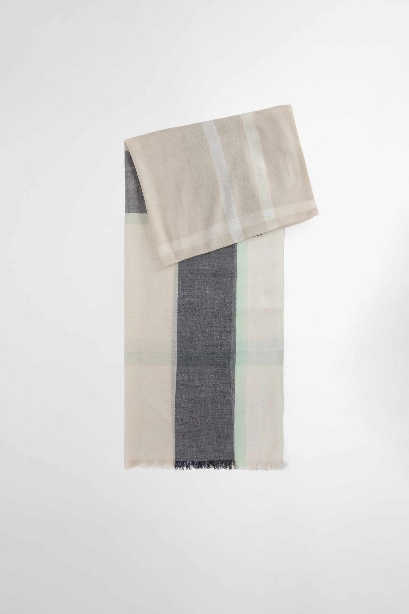 Maisy Tartan Scarf Navy/Mint Tartan
