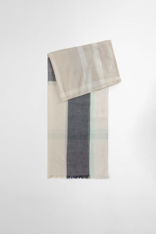 Maisy Tartan Scarf Navy/Mint Tartan