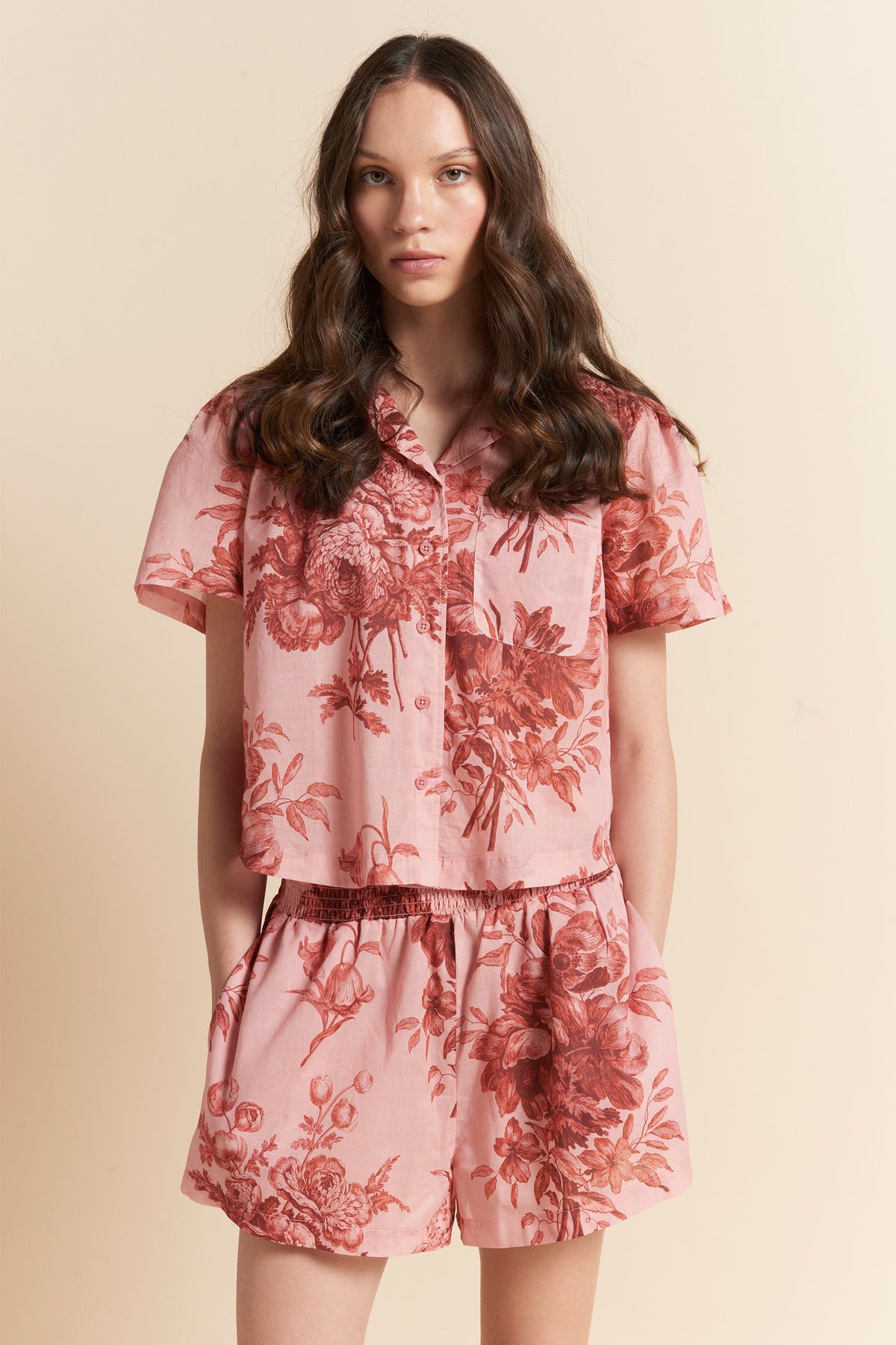 Romantic Floral Boxer PJ Rose