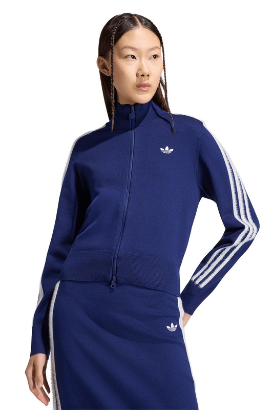 Knitted Firebird Tracktop Dark Blue/White