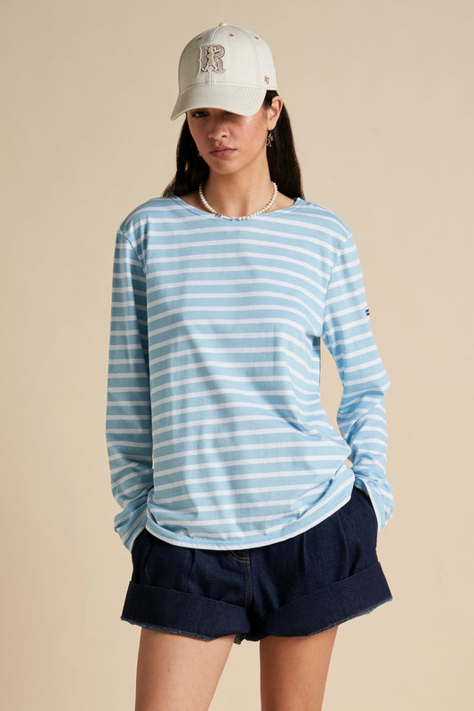 Minquiers Moderne Striped Sailor Shirt Nuance/Neige