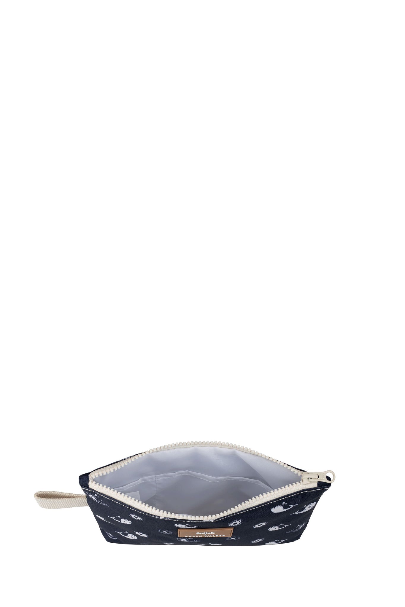 Mini Pouch Floral Whale Navy
