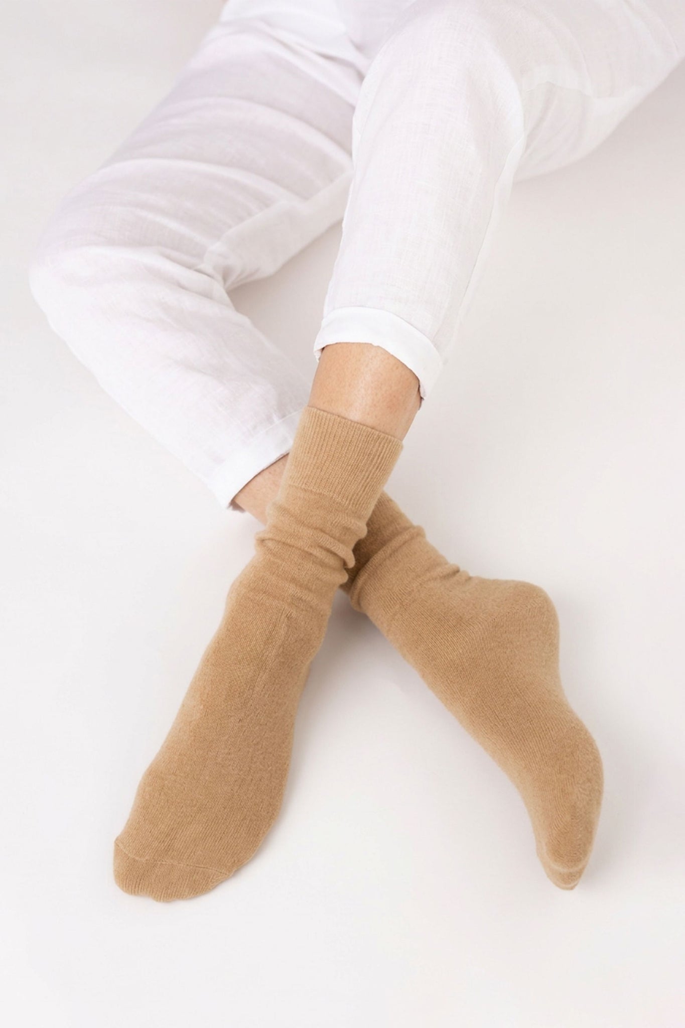Hamilton Possum Merino Wool Socks Beige