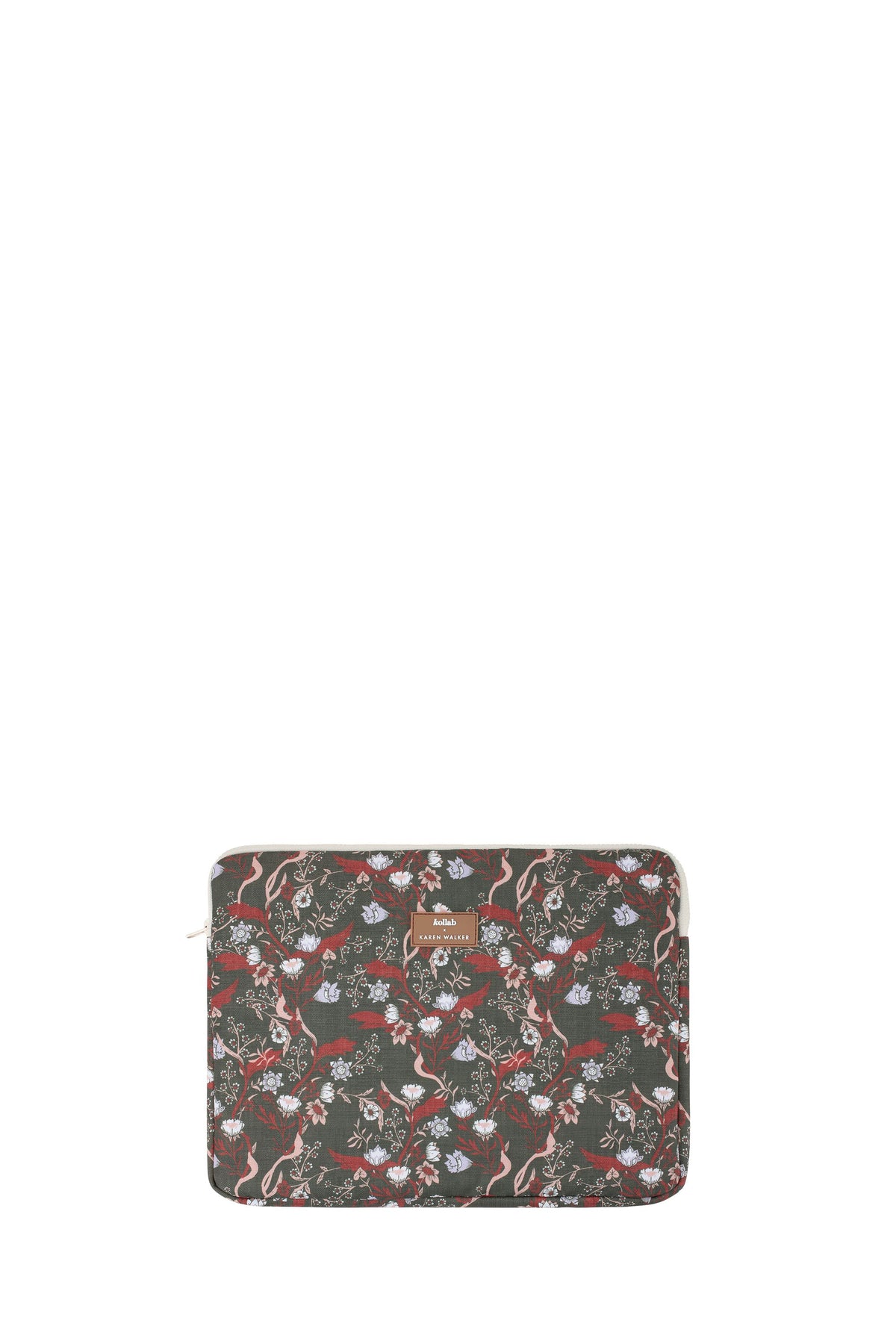 Laptop Case Whimsy Floral Olive Multi