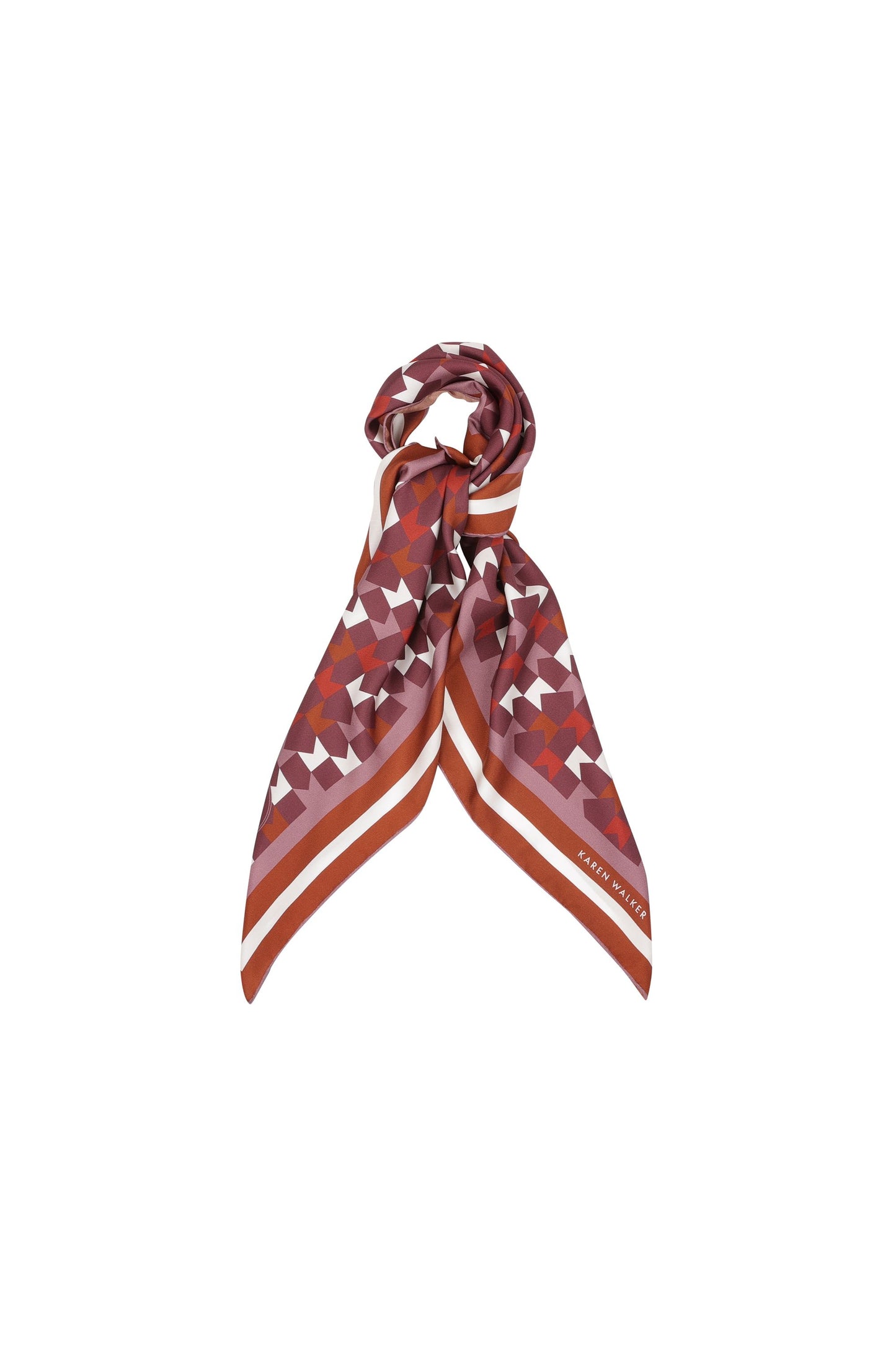 Monogram Large Check Classic Scarf Plum Multi