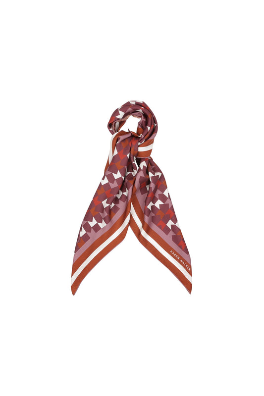 Monogram Large Check Classic Scarf Plum Multi