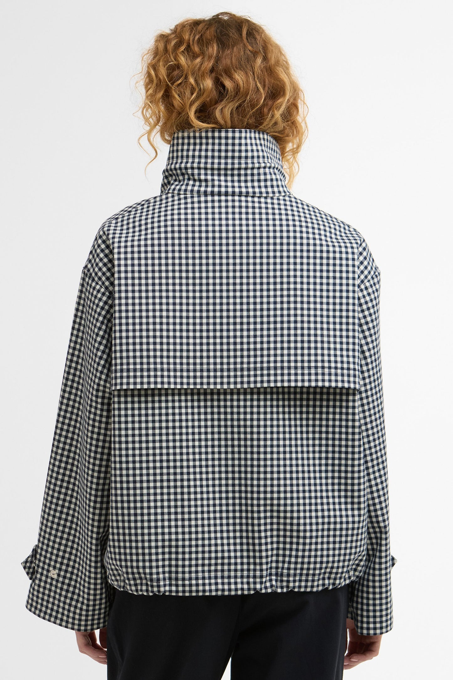 Bronwyn Check Showerproof Jacket Navy Gingham