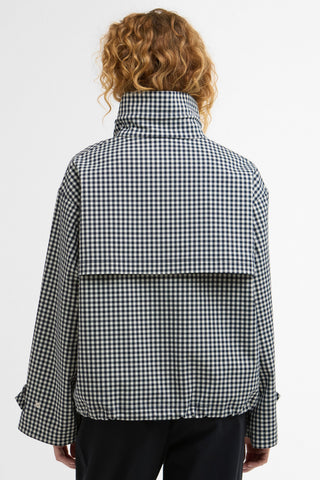 Bronwyn Check Showerproof Jacket Navy Gingham