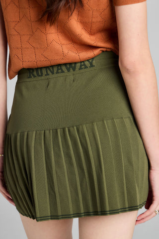 Runaway Knit Skirt Green