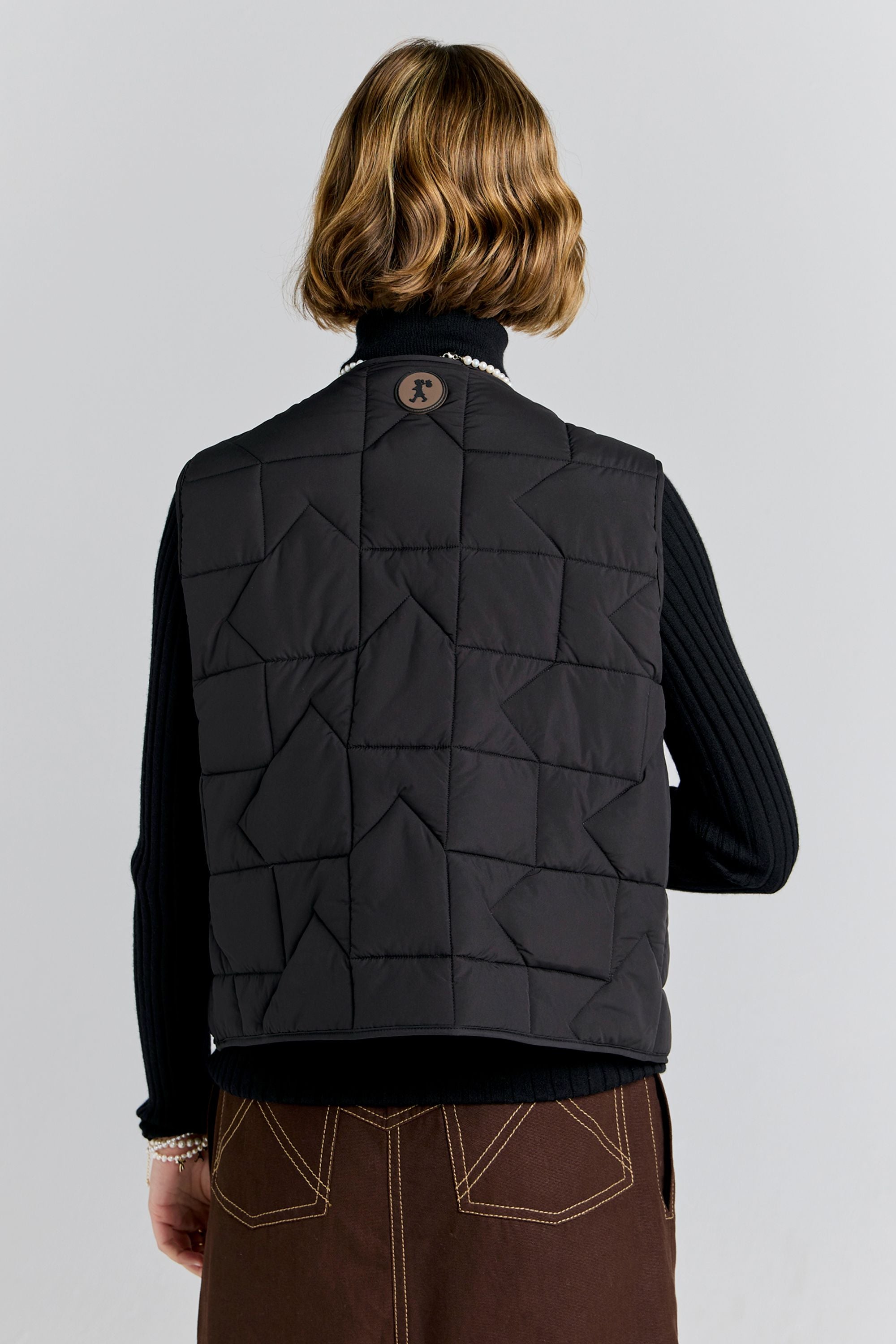 Quilted Drift Vest Black – Karen Walker