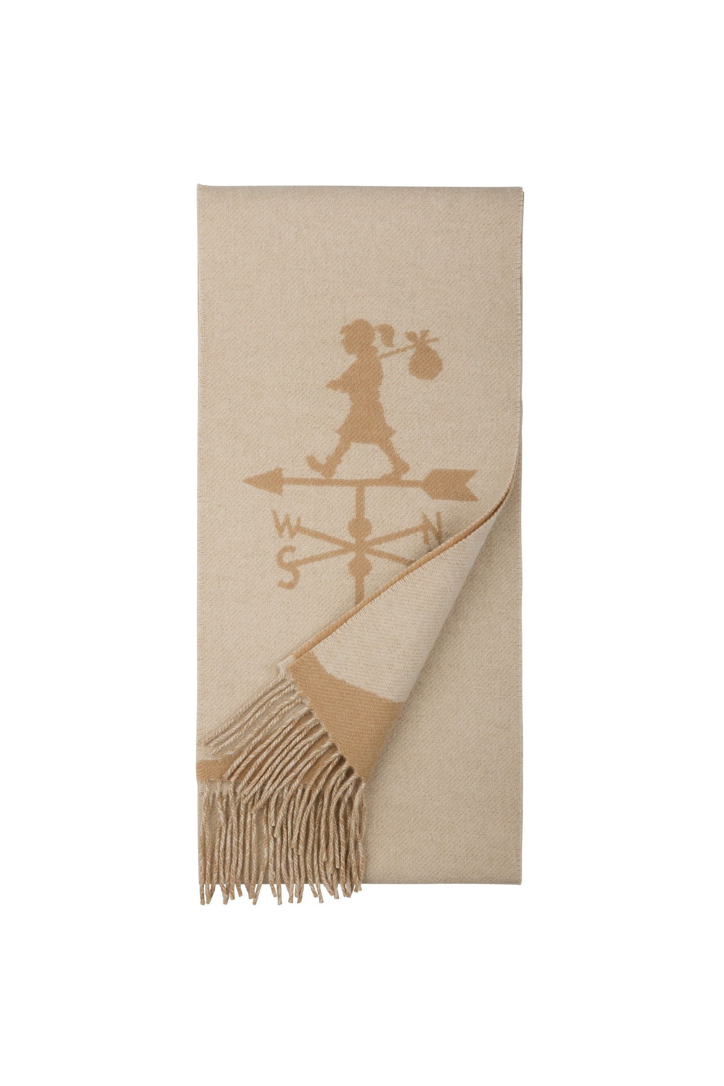 Weather Shop Jacquard Scarf Cream/Tan