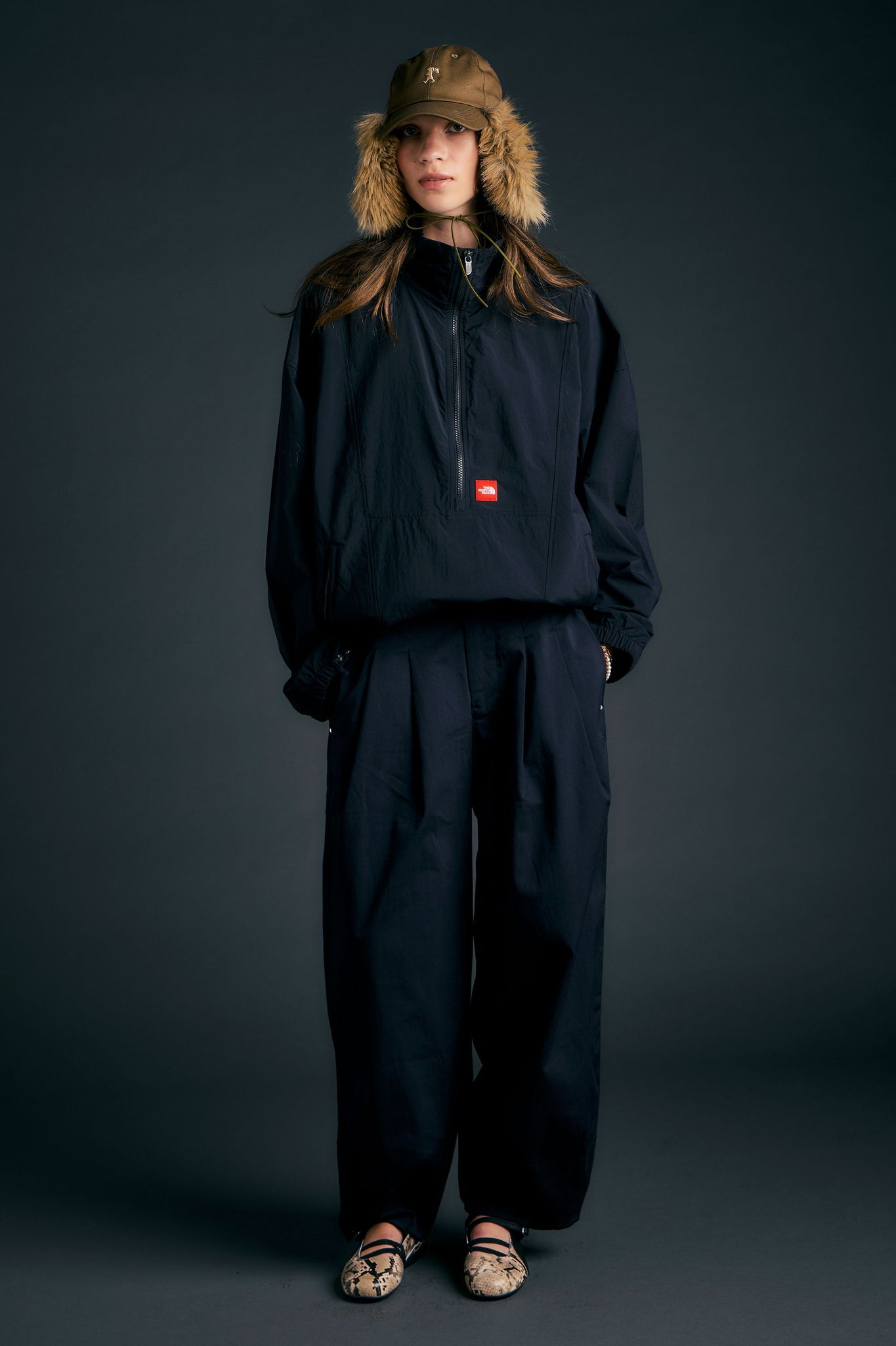 Pleated Casual Pants Black
