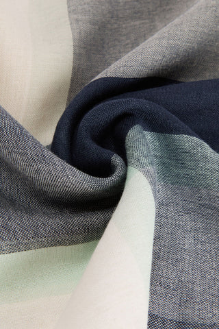 Maisy Tartan Scarf Navy/Mint Tartan