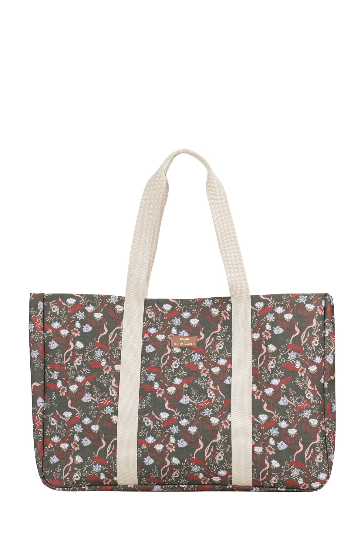 Carryall Cargo Bag Whimsy Floral Olive Multi