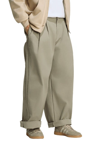 Triple Pleated Pants Silver Pebble