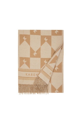 Monogram Jacquard Scarf Cream/Tan