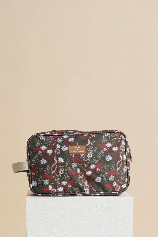 Travel Bag Whimsy Floral Olive Multi