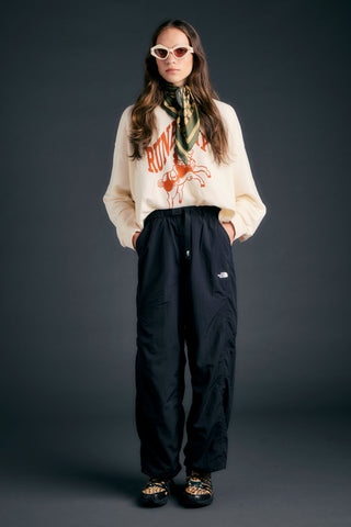Buttoned Wide Casual Pants Black