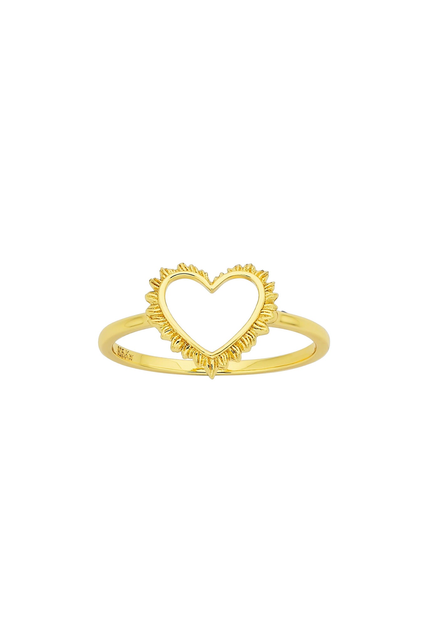 Flaming Heart Ring Gold
