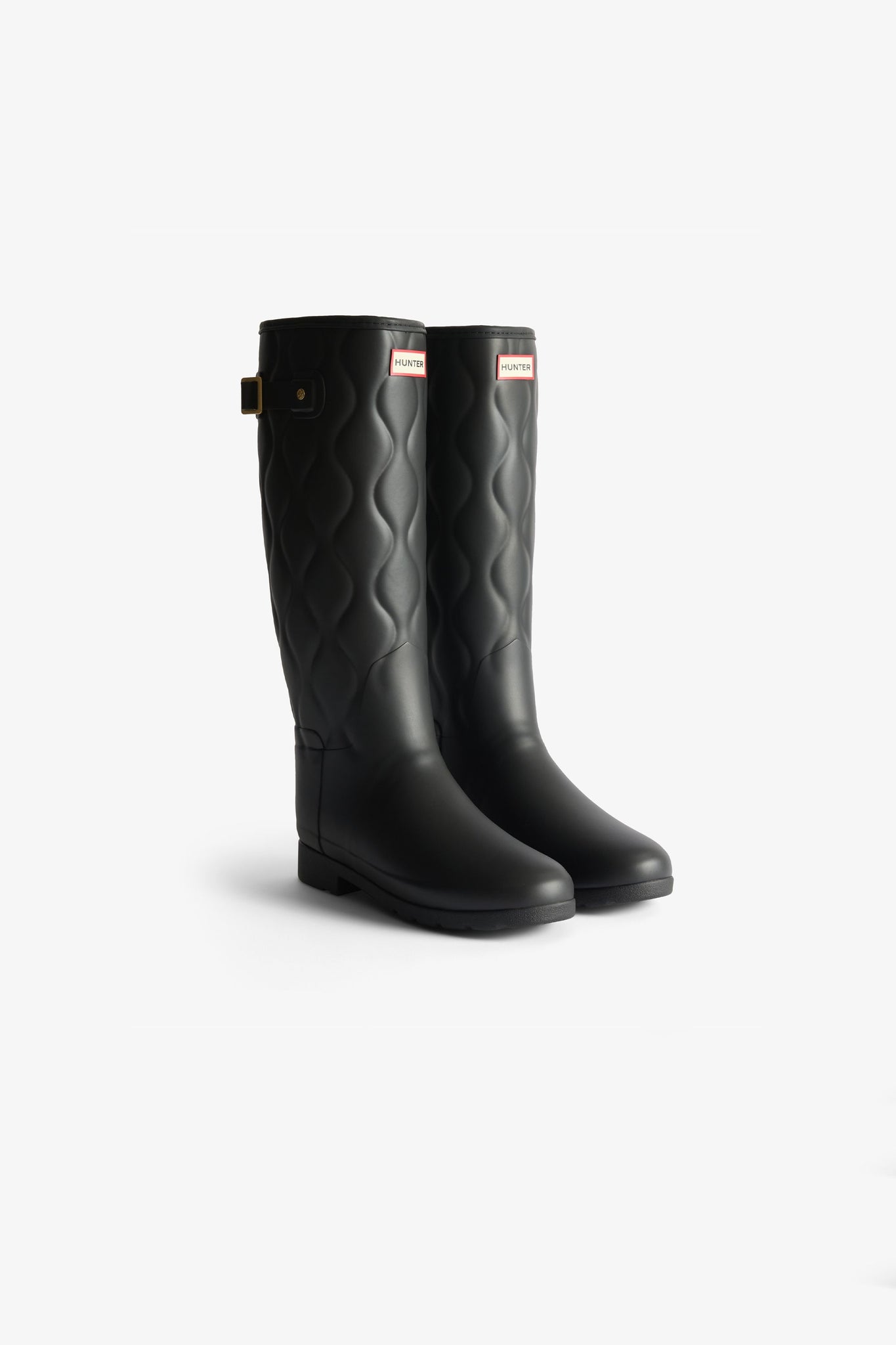 Refined Tall Onion Quilt Boot Black