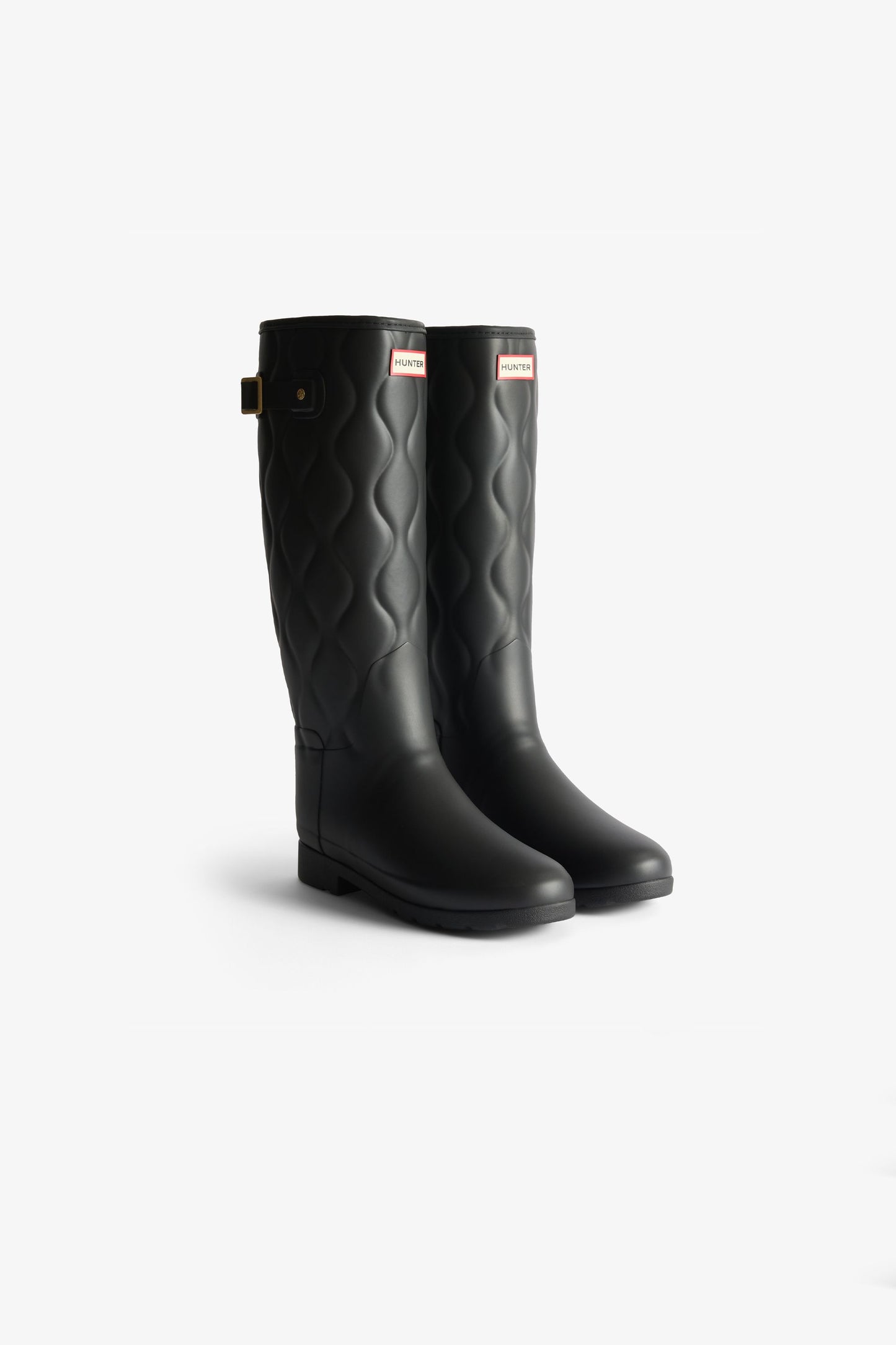 Refined Tall Onion Quilt Boot Black