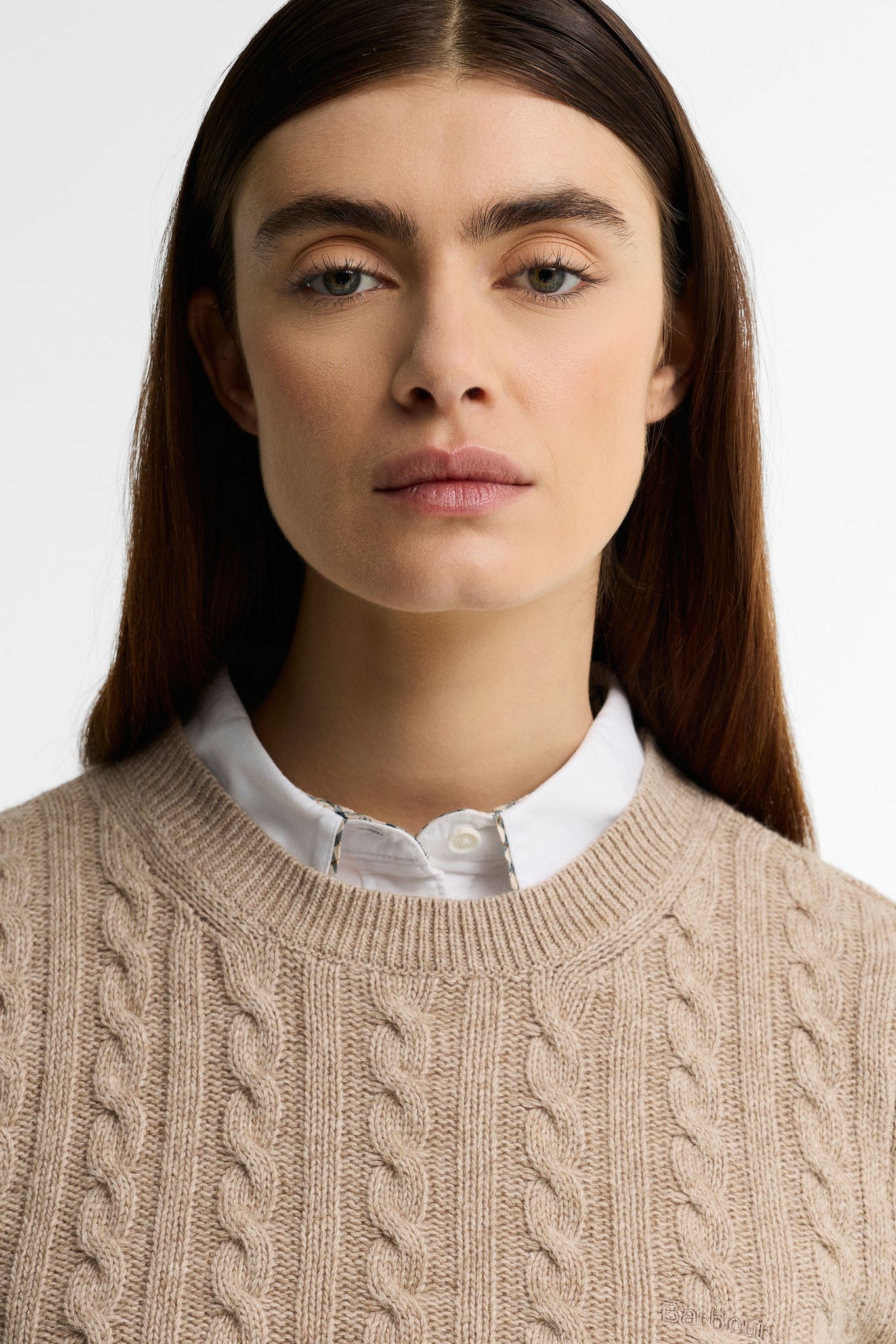 Ashdown Cable Knitted Jumper Honey
