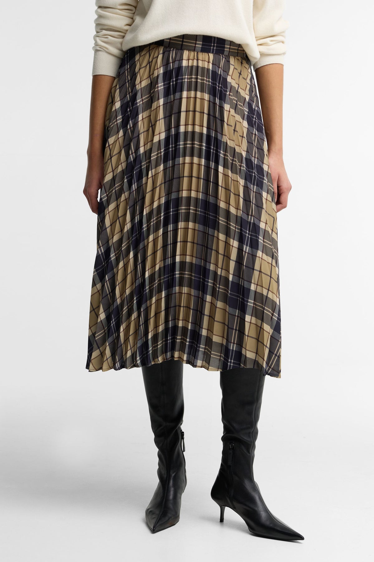 Ria Midi Skirt Birchwood Tartan