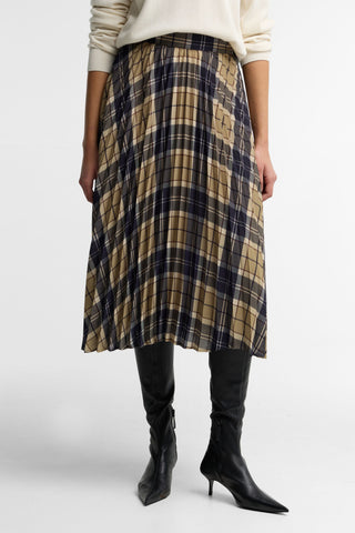 Ria Midi Skirt Birchwood Tartan