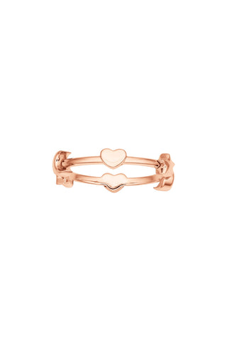 Mini Charm Ring Rose Gold