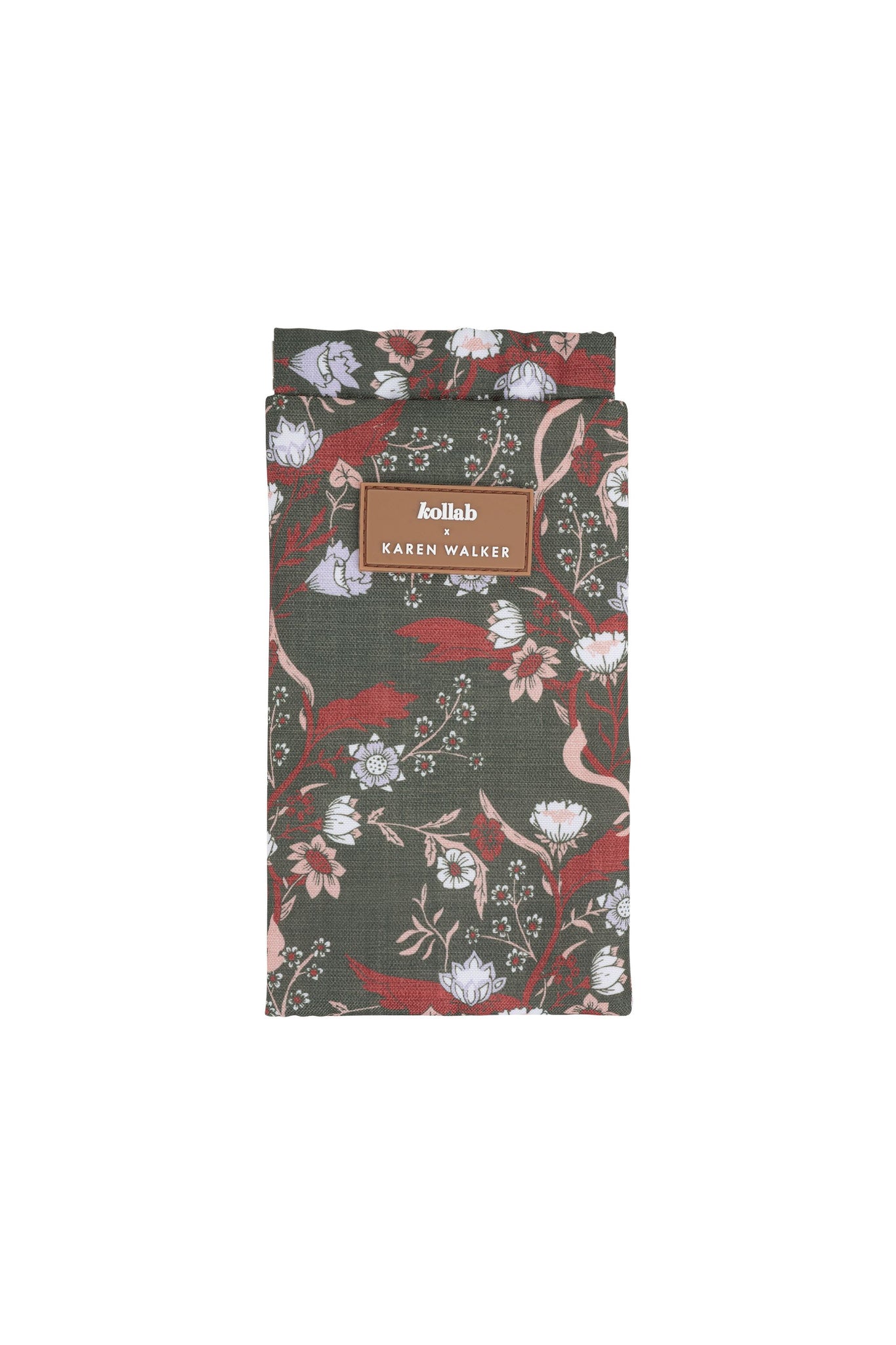 Glasses Case Whimsy Floral Olive Multi