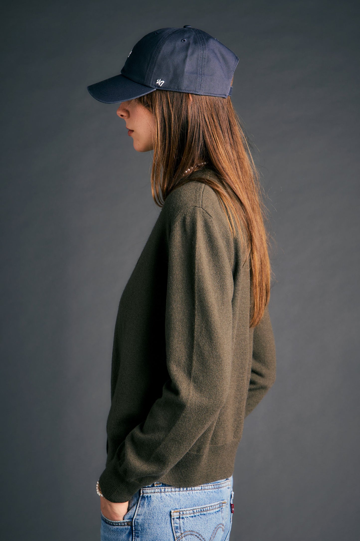 Posy Cashmere Cardigan Olive
