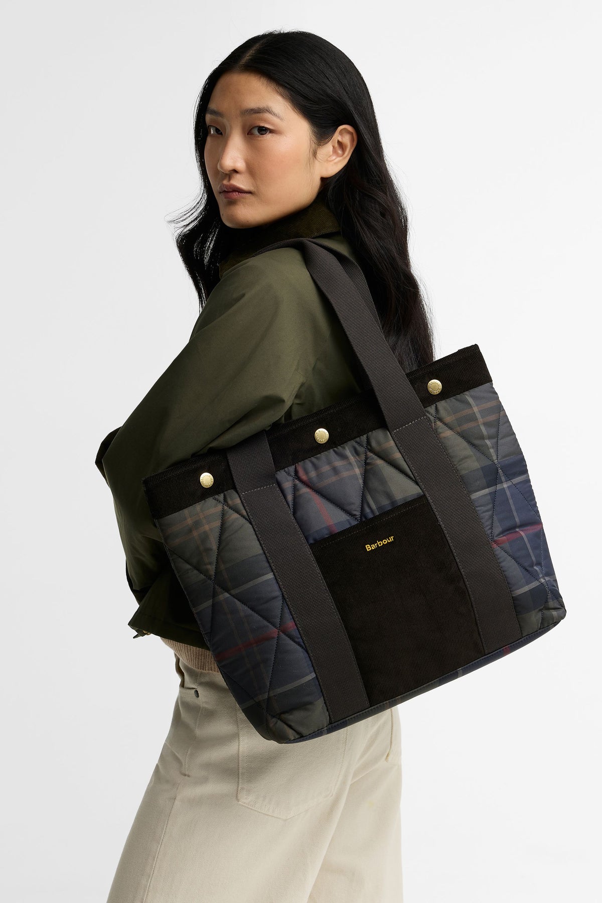 Healy Tartan Tote Bag Shadow Classic Tartan