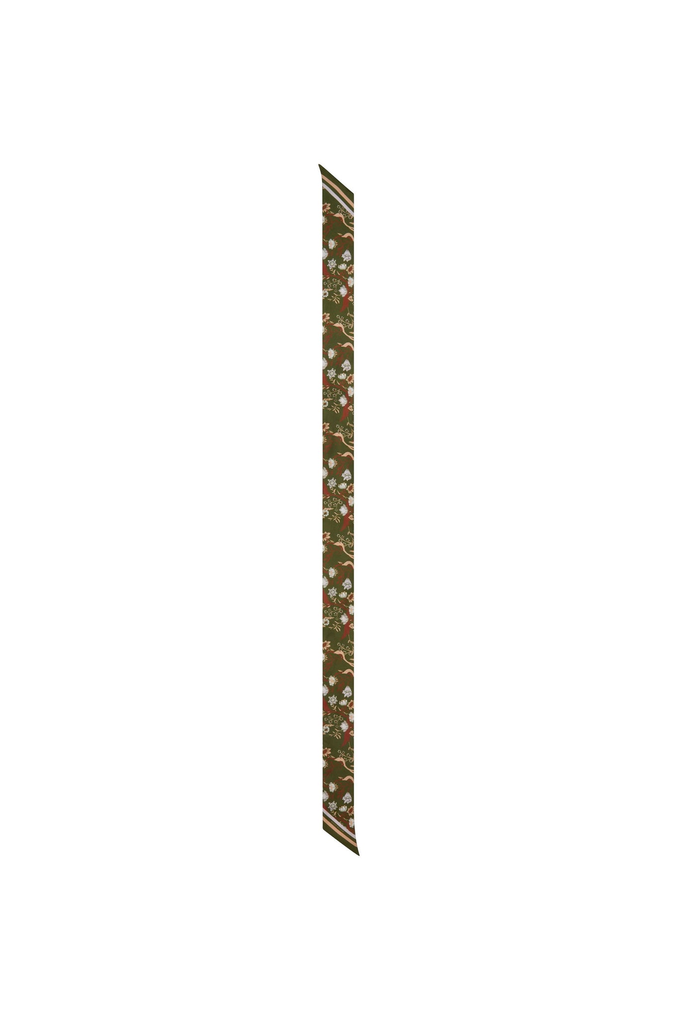 Whimsy Floral Long Twilly Olive Multi