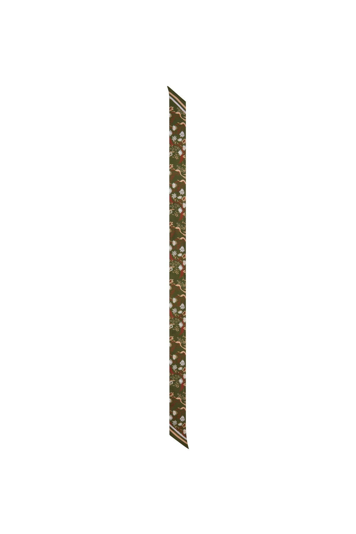 Whimsy Floral Long Twilly Olive Multi